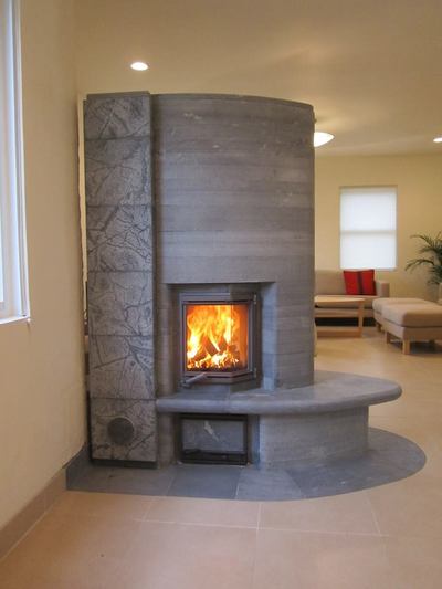 Fiorina Tulikivi Soapstone Fireplace Belmont, Massachusetts