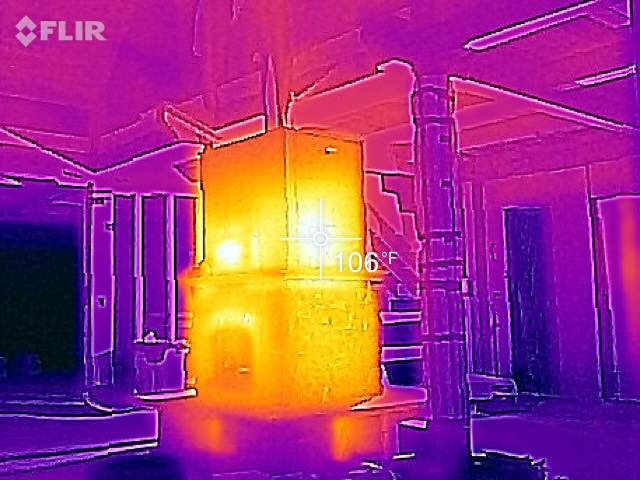 Thermal Image of Masonry Heater
